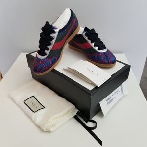 Gucci Falacer Lurex GG Logo Sneakers Size 35.5